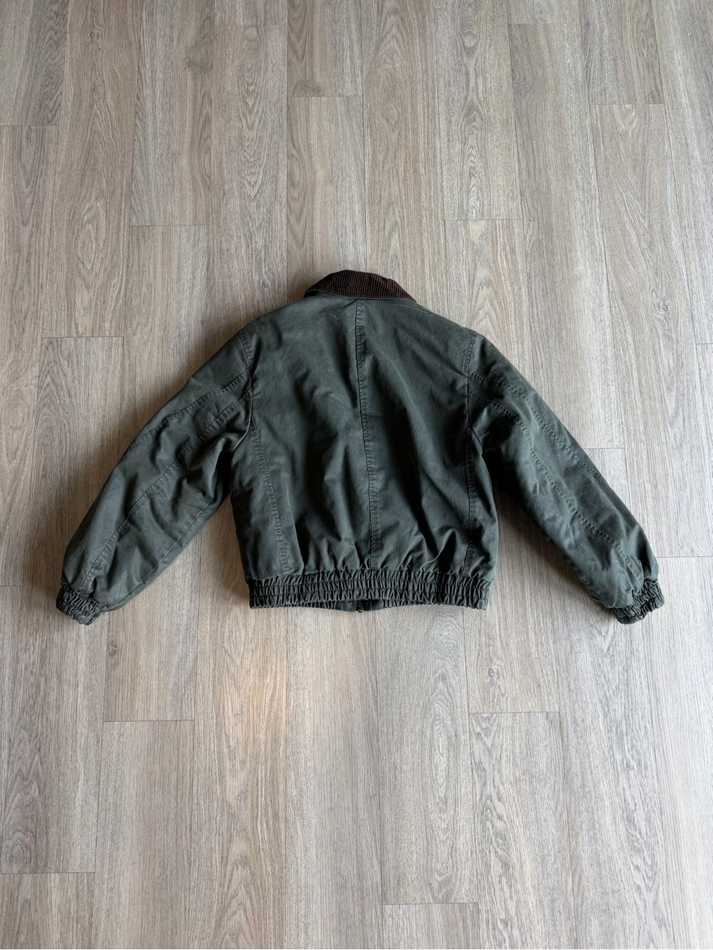 Blank NYC Dark Green Bomber Jacket with Corduroy Collar - Women - Picture 5 of 5